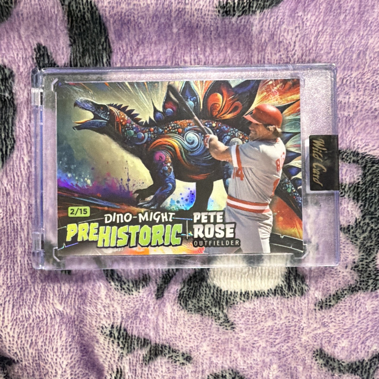 Wild Card 2024 Dino-Might Prehistoric Alumination Pete Rose PHSTG2-PR 2/15 Wild Card 2024 Dino-Might Prehistoric Alumination Pete Rose PHSTG2-PR 2/15