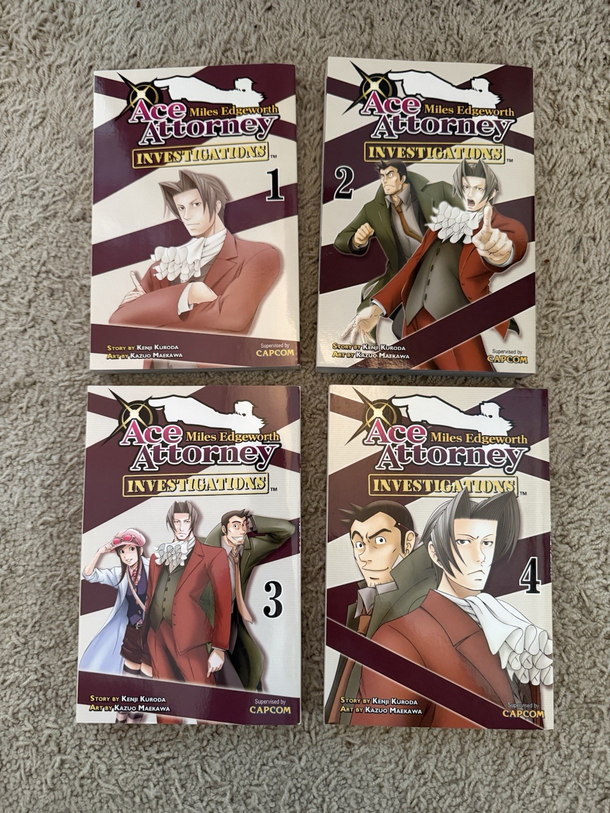 Miles Edgeworth Ace Attorney Investigations Vol 1-4 Complete English Manga Set Miles Edgeworth Ace Attorney Investigations Vol 1-4 Complete English Manga Set