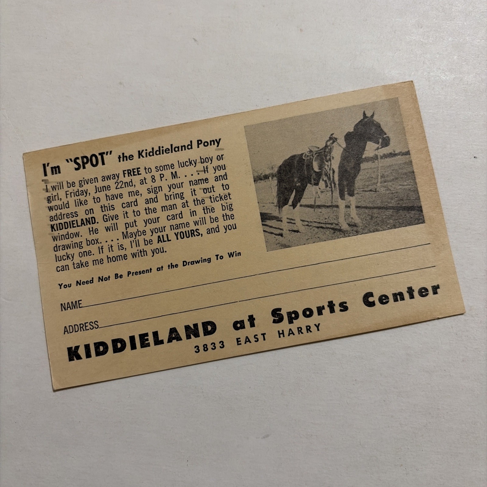 Vintage 1951 Sports Center Kiddieland Postcard Wichita Kansas Consolver Bros Ad Vintage 1951 Sports Center Kiddieland Postcard Wichita Kansas Consolver Bros Ad