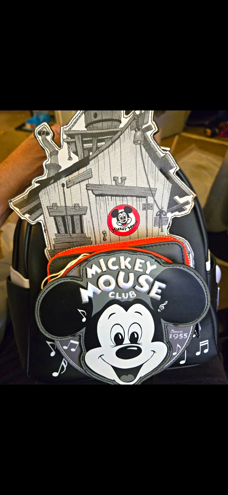 Loungefly Disney Mickey Mouse Club Zip Wallet & Backpack