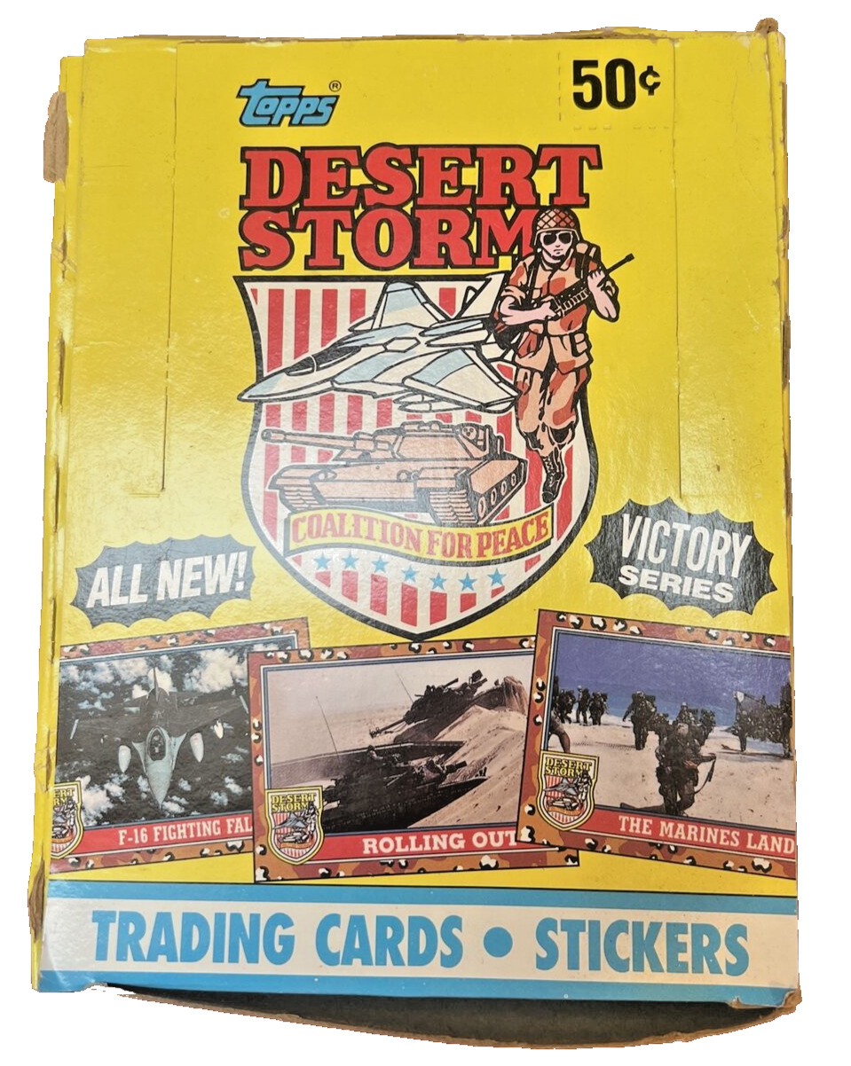 1991 Topps Desert Storm Victory Series Trading Cards Box ~ 36 Sealed Wax Packs