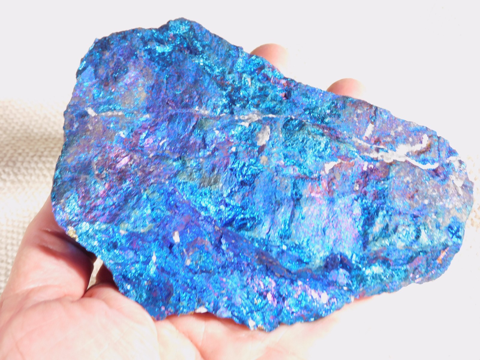 BIG Bright IRIDESCENT Peacock Copper Chalcopyrite or Peacock Ore Mexico 892gr