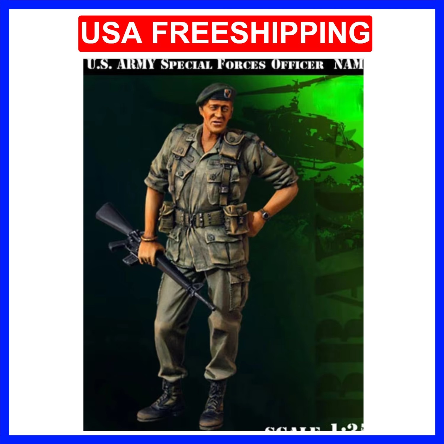 1/35 Scale Resin Figure Model Kit Vietnam War U.S. Army Special Forces Office...
