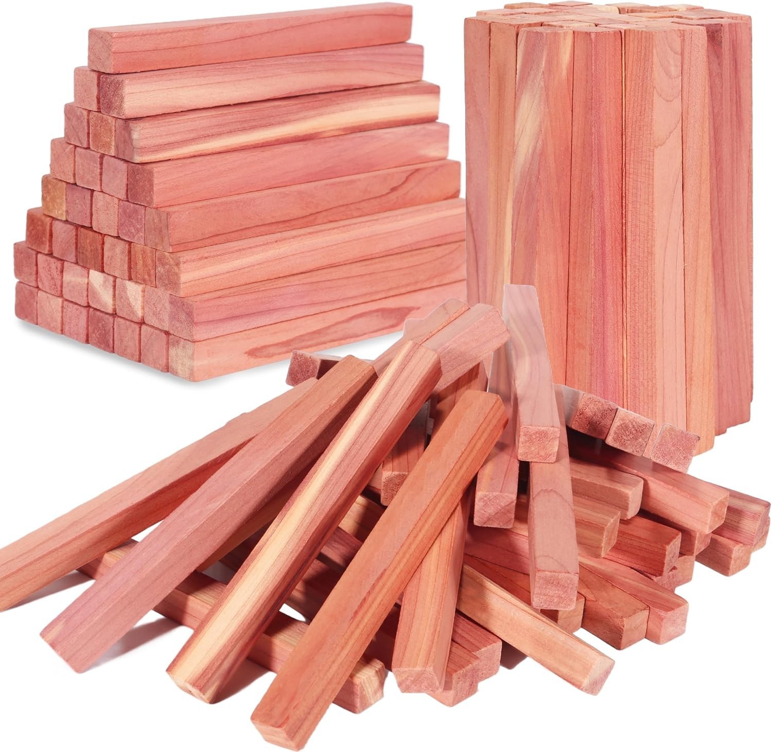 50PCS Cedar Block for Clothes Storage, 100% Aromatic Red Cedar Wood Sticks Chip 50PCS Cedar Block for Clothes Storage, 100% Aromatic Red Cedar Wood Sticks Chip