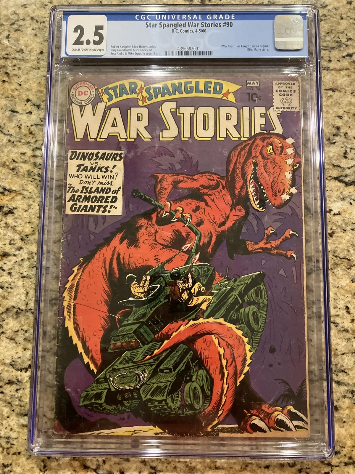 Star Spangled War Stories #90 CGC 2.5 CR/OW pages (Haunted Tank) DC Comics 1960