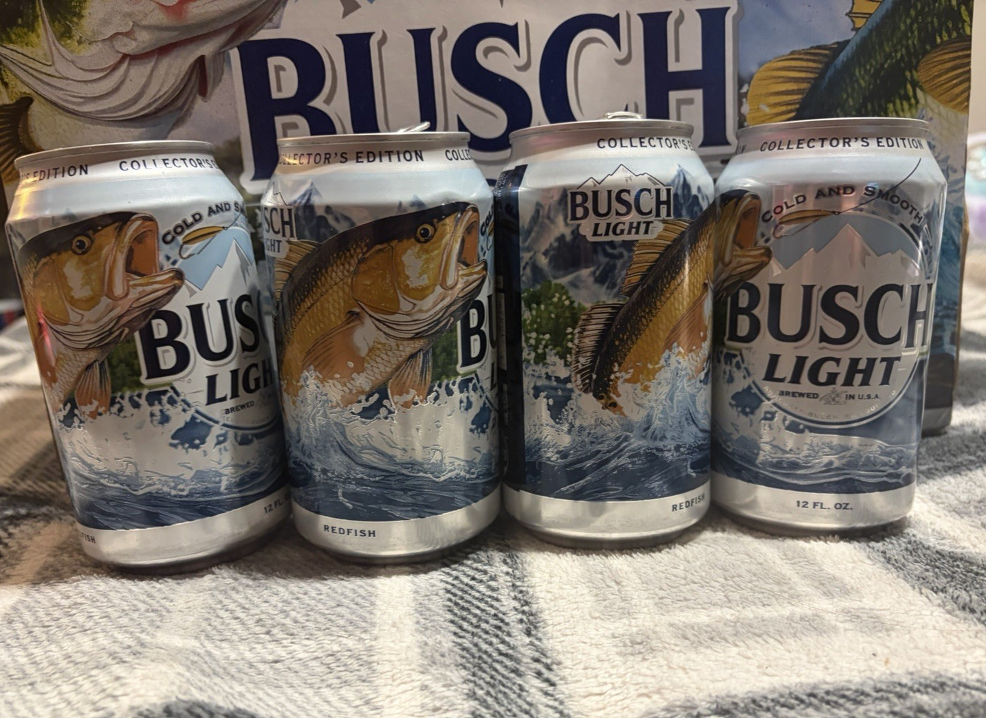 2026 Busch Light Limited Collectors Edition Redfish Beer Cans Lot of 4 Empty 2026 Busch Light Limited Collectors Edition Redfish Beer Cans Lot of 4 Empty