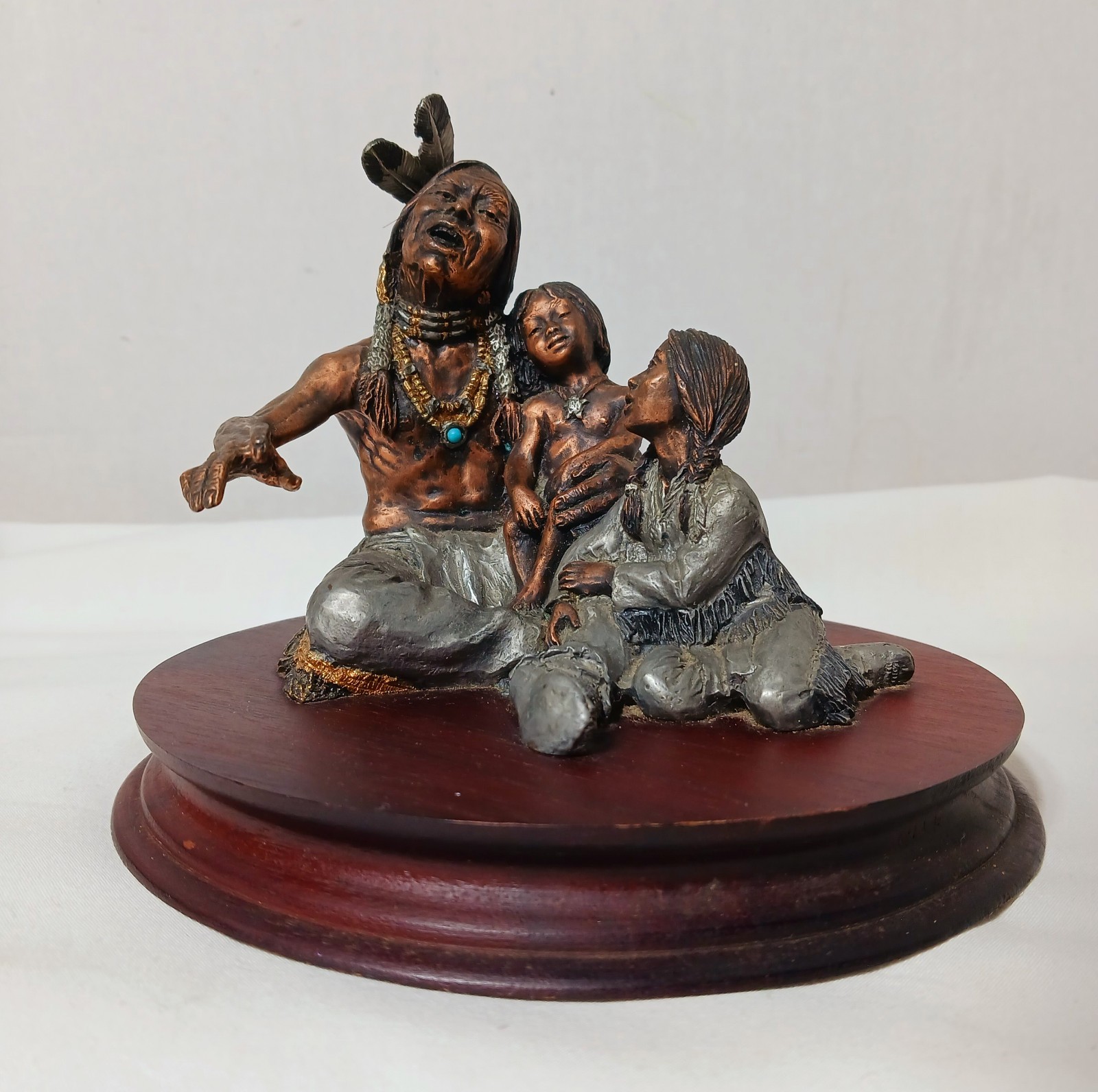 Legends STORY TELLER Native American Indian Figurine Pardell 1990 Mixed Media Legends STORY TELLER Native American Indian Figurine Pardell 1990 Mixed Media