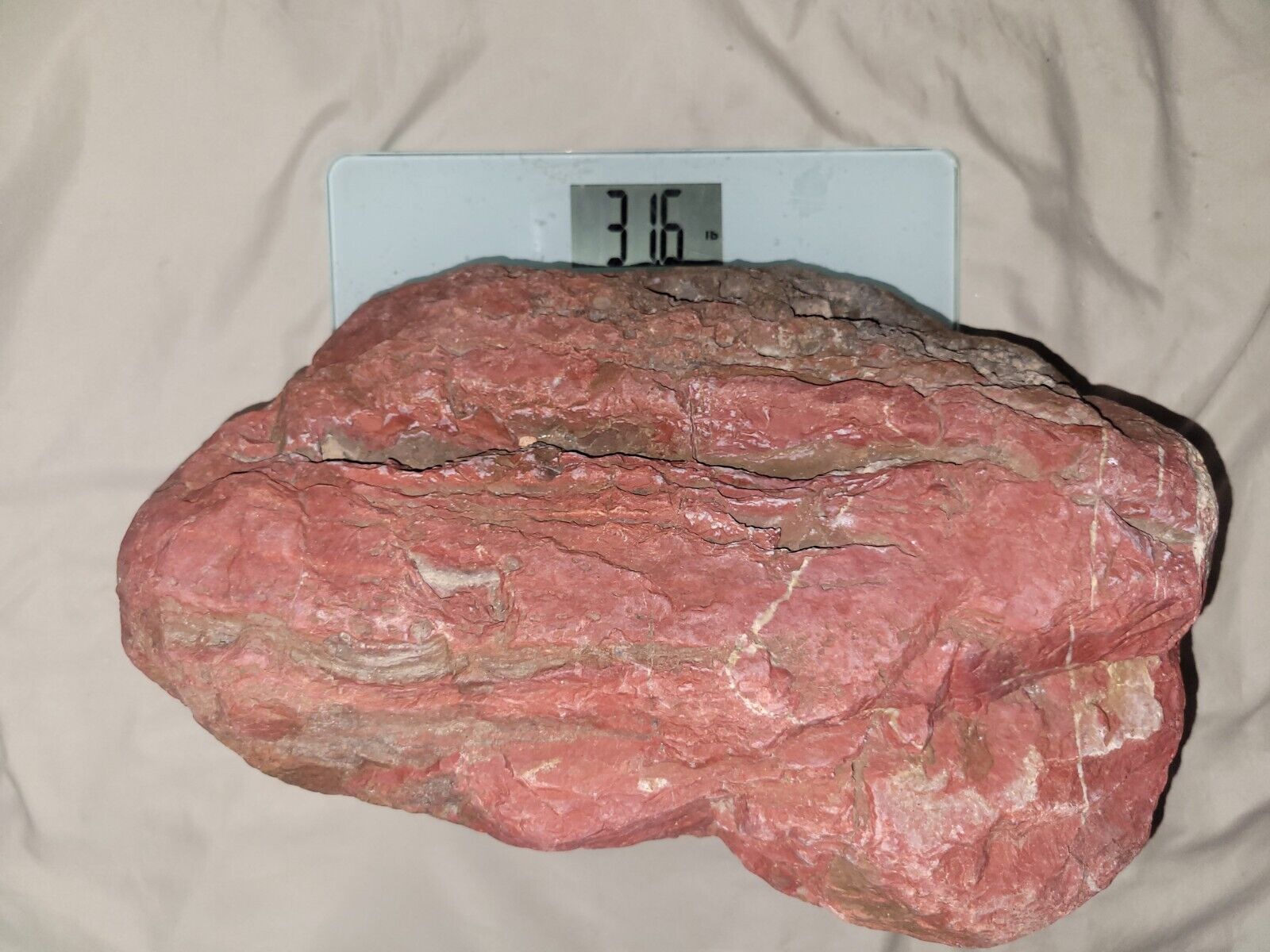 Large Red Jasper Specimen Maroon Light Brown Rock 15x8x9in 31 pounds...   