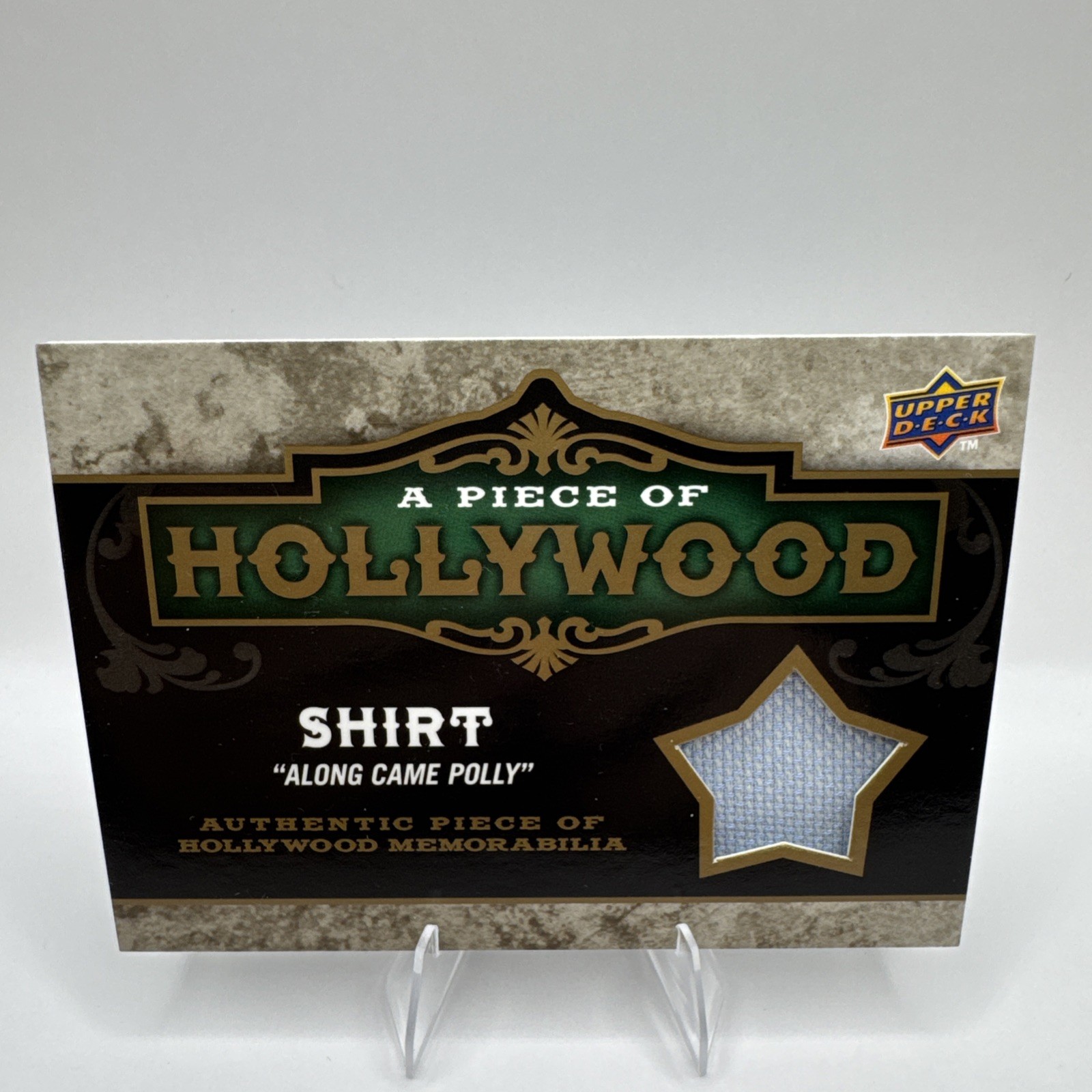 2009 UD A Piece of Hollywood Ben Stiller Along Came Polly Shirt Relic 2009 UD A Piece of Hollywood Ben Stiller Along Came Polly Shirt Relic
