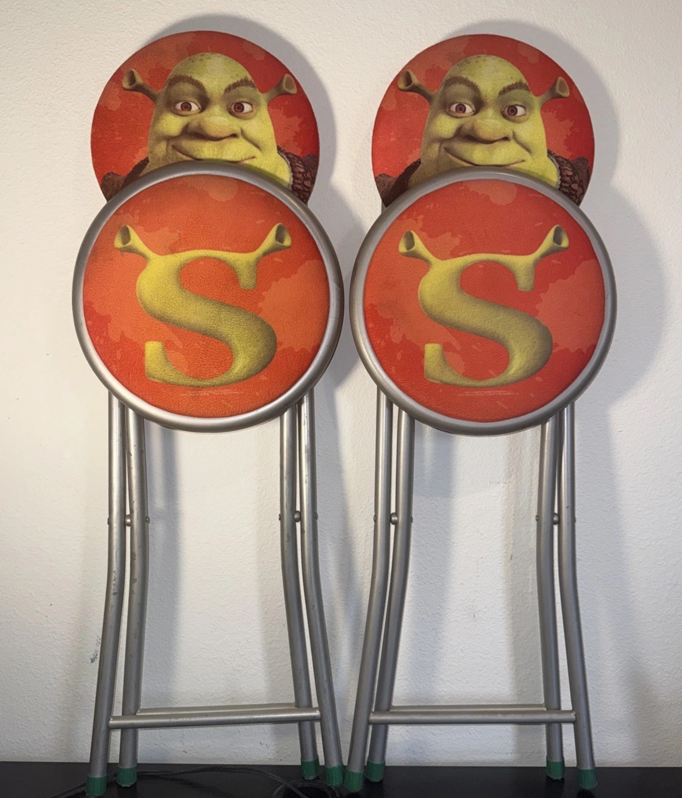 RARE Shrek Folding Chairs 2004 HTF 180 Lb Limit Bundle Of 2 RARE Shrek Folding Chairs 2004 HTF 180 Lb Limit Bundle Of 2