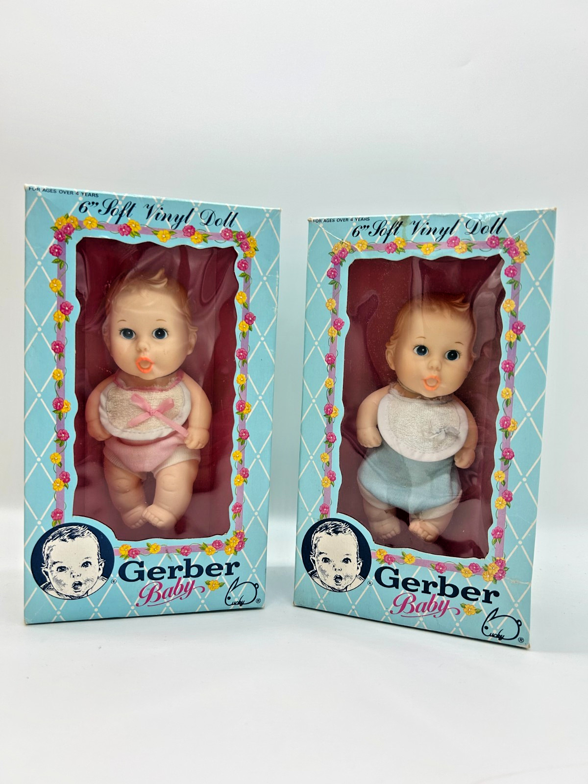 🔥🔥VINTAGE 1989 GERBER BABY 6* VINYL DOLLS IN BOXES LUCKY INDUSTRIAL🔥🔥