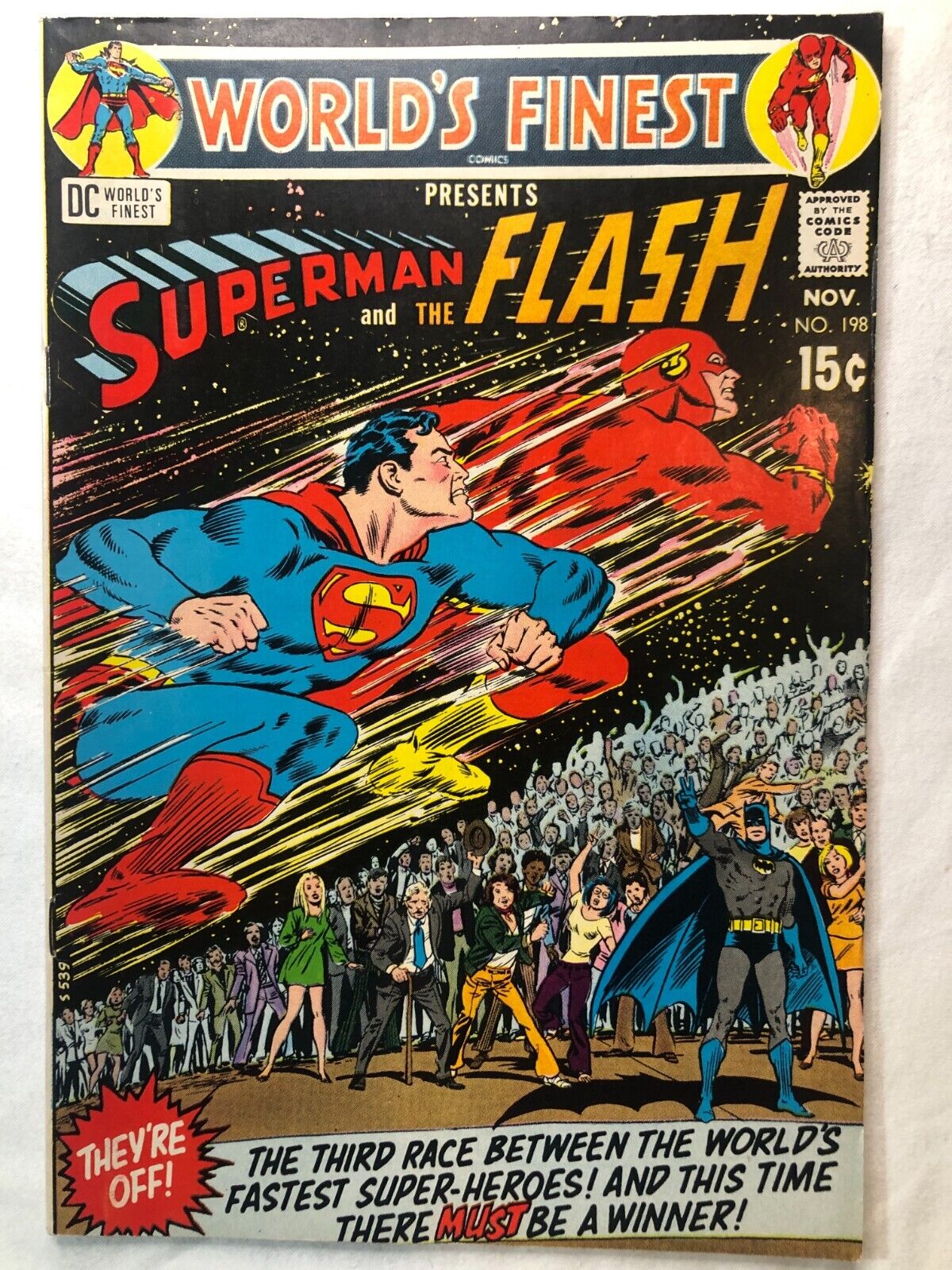 World's Finest Comics 198 Nov 1970 Superman vs. Flash Vintage DC Excellent