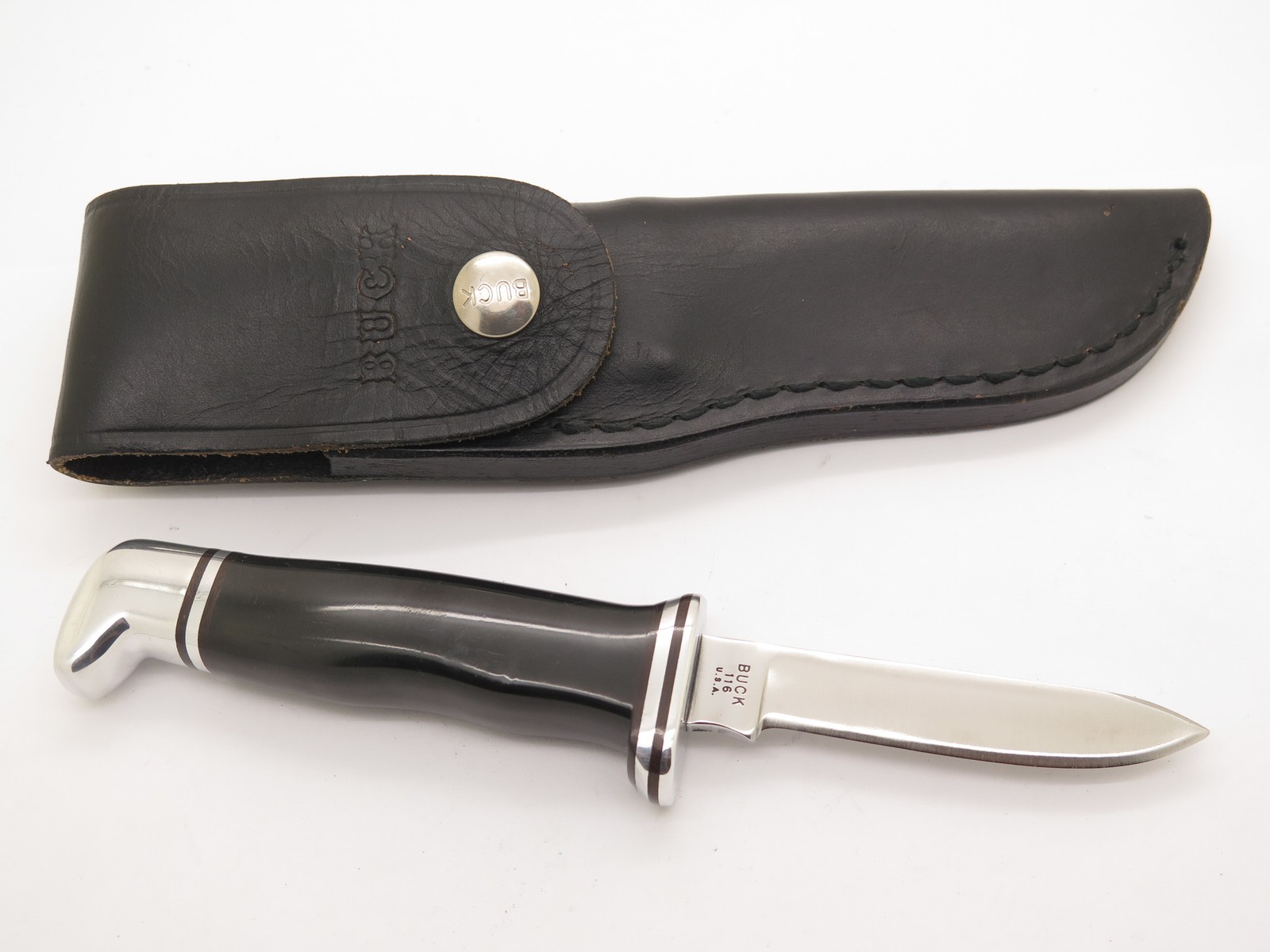 Vintage 1972-86 Buck 116 Caper 3 Liner USA Fixed Blade Hunting Knife (#6122) Vintage 1972-86 Buck 116 Caper 3 Liner USA Fixed Blade Hunting Knife (#6122)