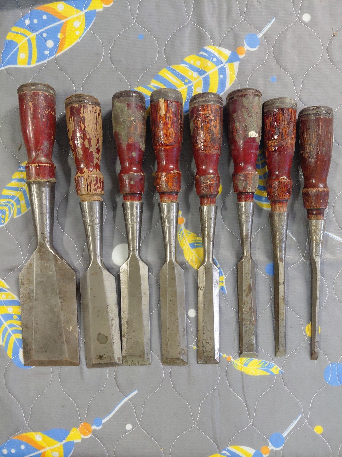 Vintage Stanley No. 750 Socket Chisel 8 Piece Set 2 Vintage Stanley No. 750 Socket Chisel 8 Piece Set 2