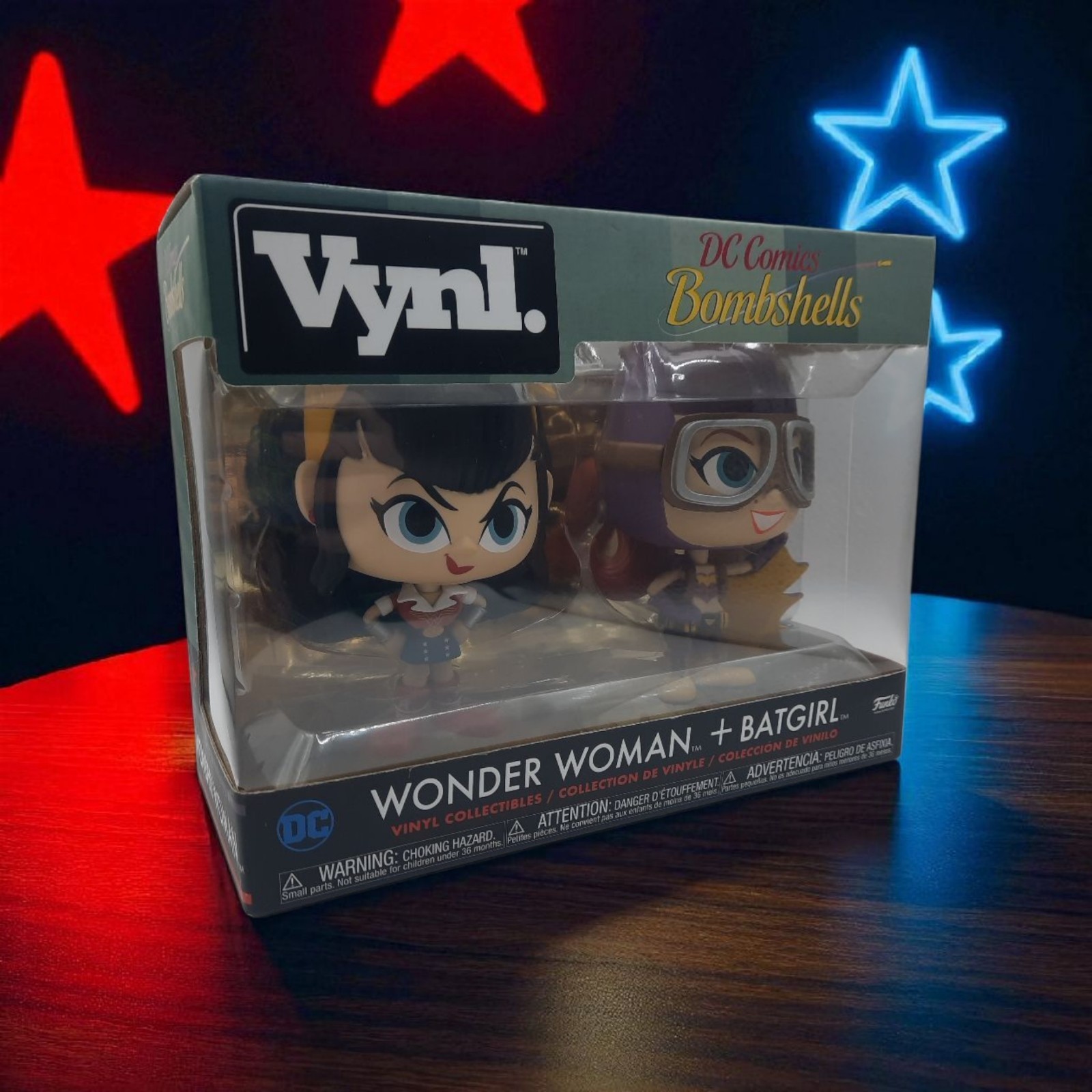 Funko Vynl. DC Comics Bombshells Wonder Woman + Batgirl BRAND NEW