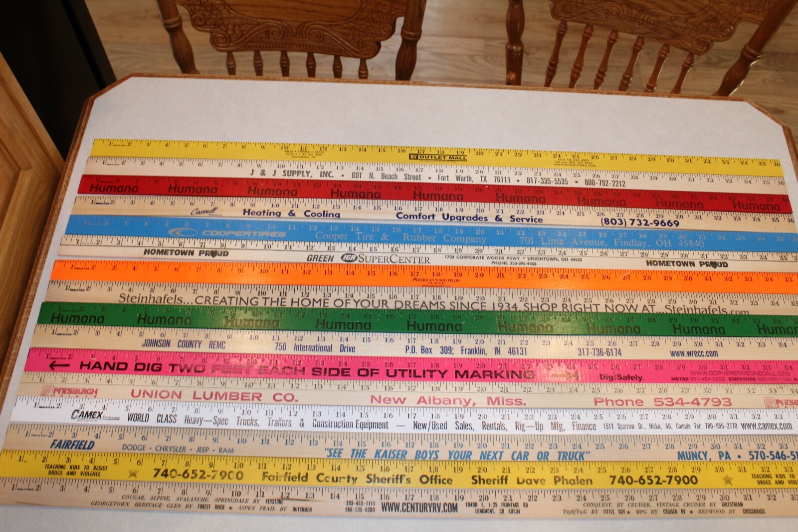 16 Yardstick Wood Wooden Ruler Lot Advertising Sign Color Art Craft Hobby 16 Yardstick Wood Wooden Ruler Lot Advertising Sign Color Art Craft Hobby