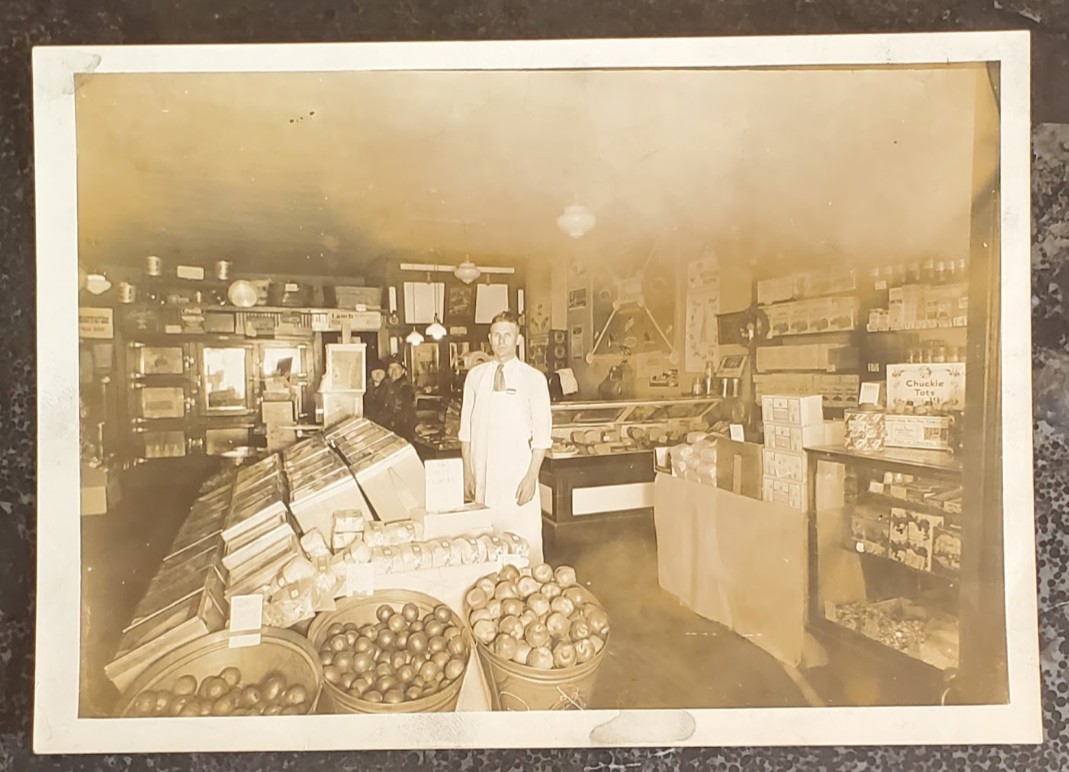 1920s General Store Interior Grocery Dry Goods Display Photo 1920s General Store Interior Grocery Dry Goods Display Photo