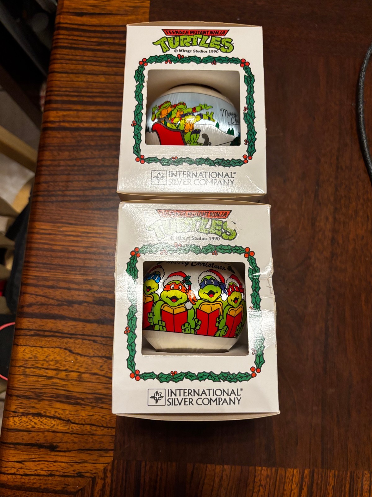 Vtg Official 1990 Teenage Mutant Ninja Turtles Christmas Ornament NIB; Lot of 2 Vtg Official 1990 Teenage Mutant Ninja Turtles Christmas Ornament NIB; Lot of 2