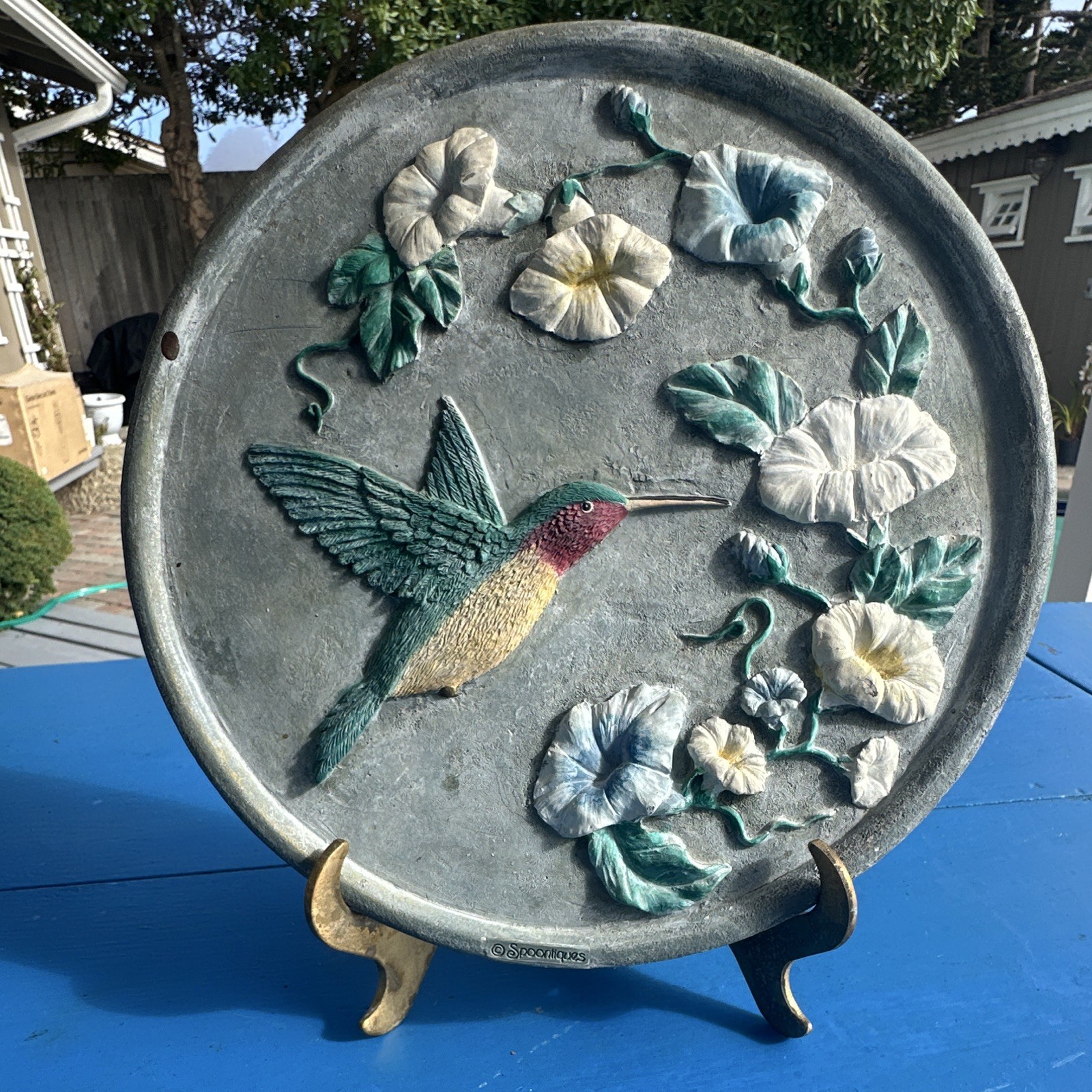 Vintage Hummingbird Step Stone Wall Art Vintage Hummingbird Step Stone Wall Art