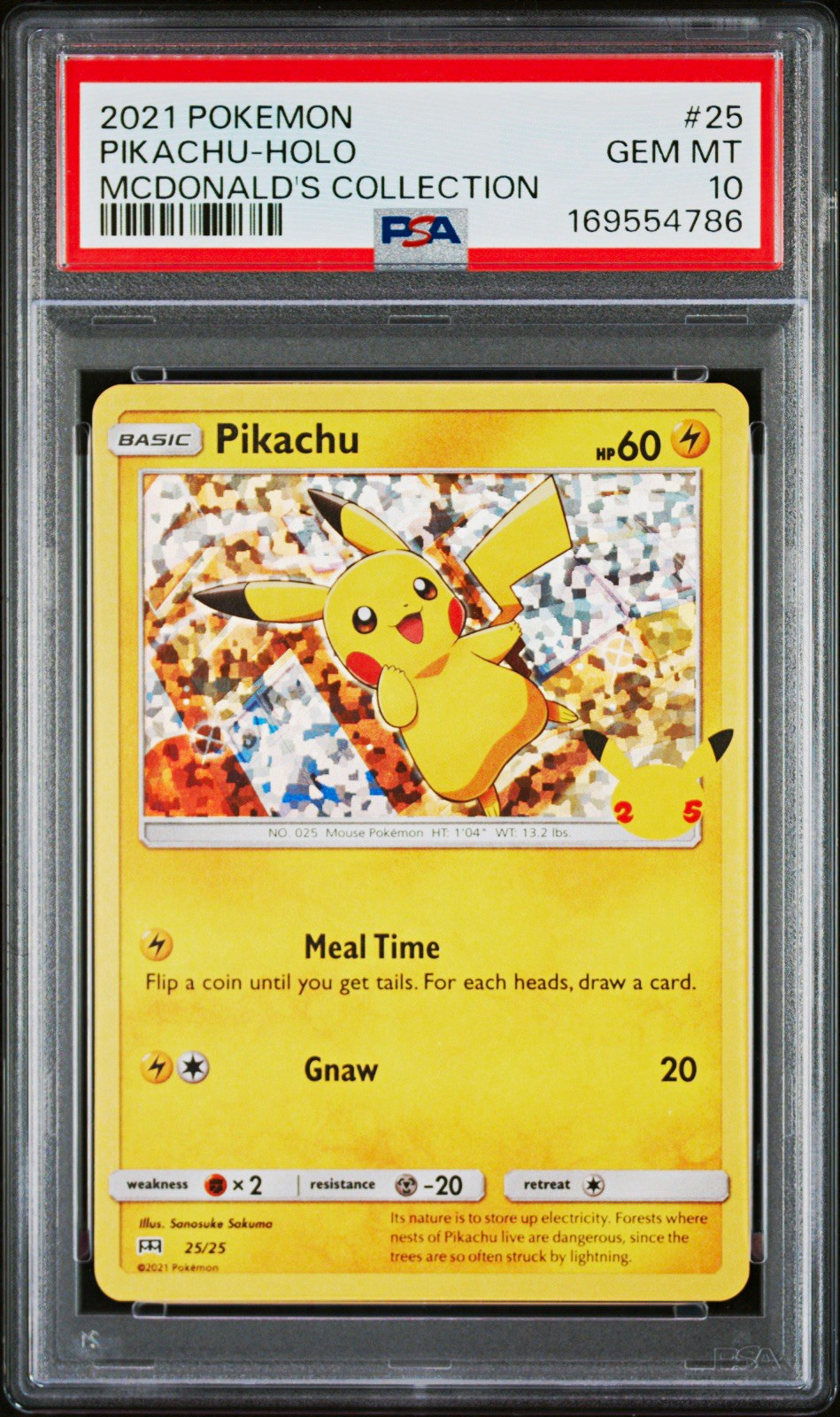 Pokémon 2021 McDonald\'s Collection Pikachu Holo #25/25 PSA 10 Brand New Cert Pokémon 2021 McDonald\'s Collection Pikachu Holo #25/25 PSA 10 Brand New Cert