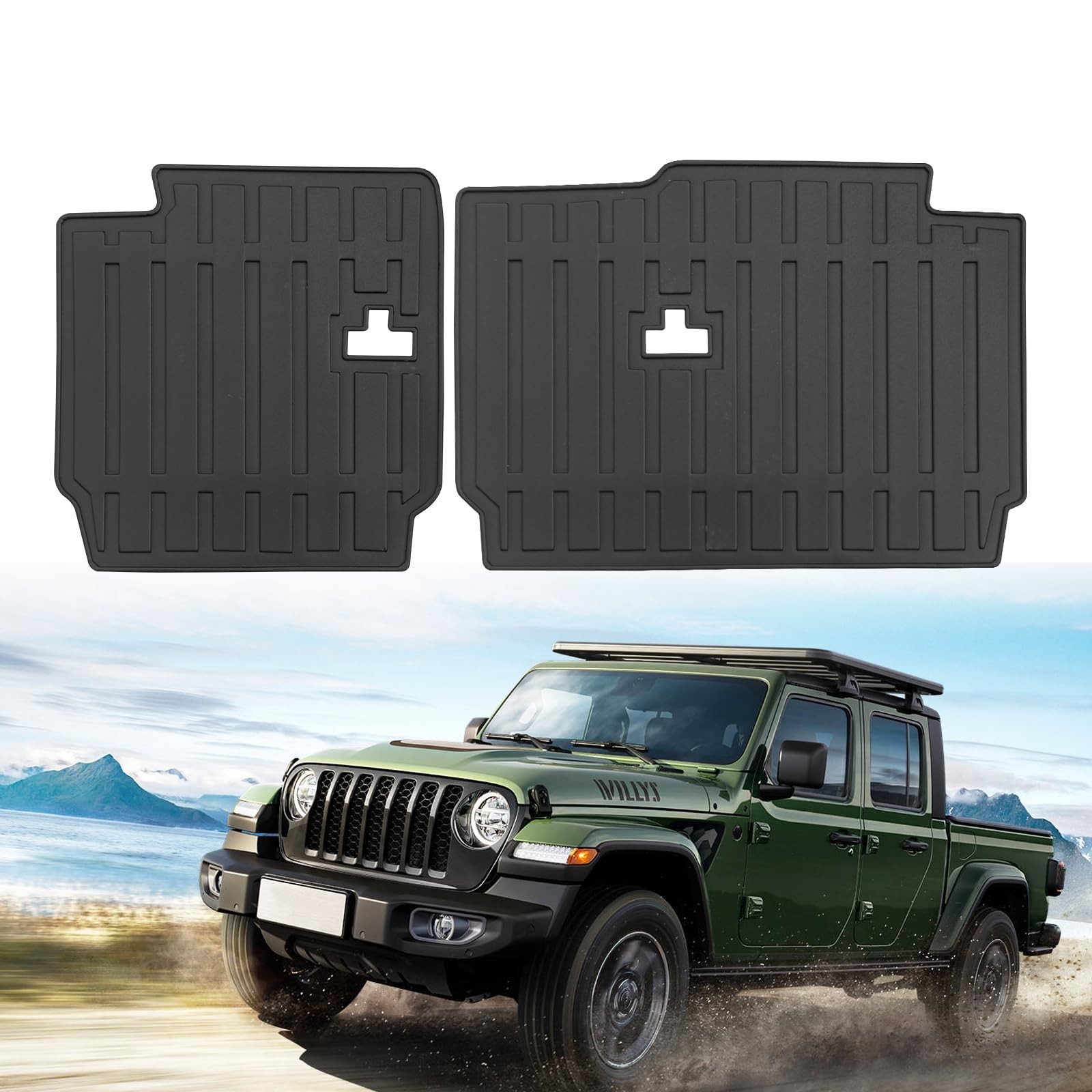 for 2020-2025 2026 Jeep Gladiator JT Rear Seat Backrest Mats All Weather TPE ... for 2020-2025 2026 Jeep Gladiator JT Rear Seat Backrest Mats All Weather TPE ...