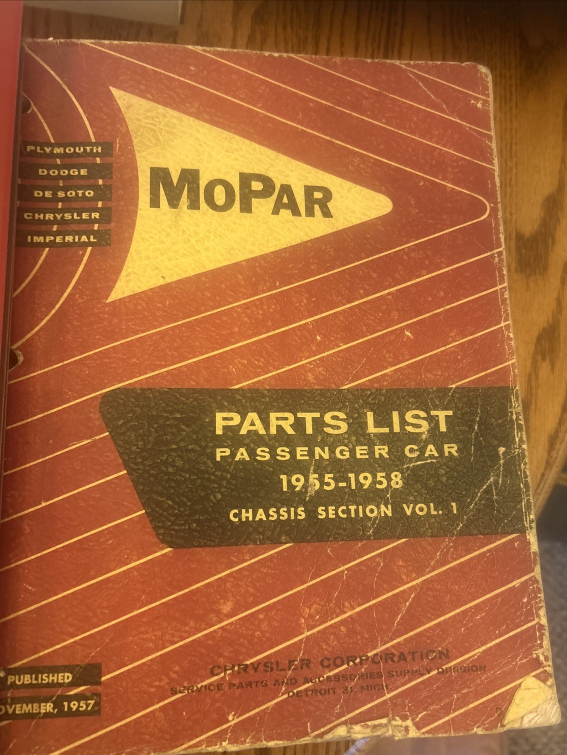 ORG MOPAR PARTS LIST 1955 1956 1957 1958 2 VOL CHRYSLER PLYMOUTH DODGE MANUALS ORG MOPAR PARTS LIST 1955 1956 1957 1958 2 VOL CHRYSLER PLYMOUTH DODGE MANUALS