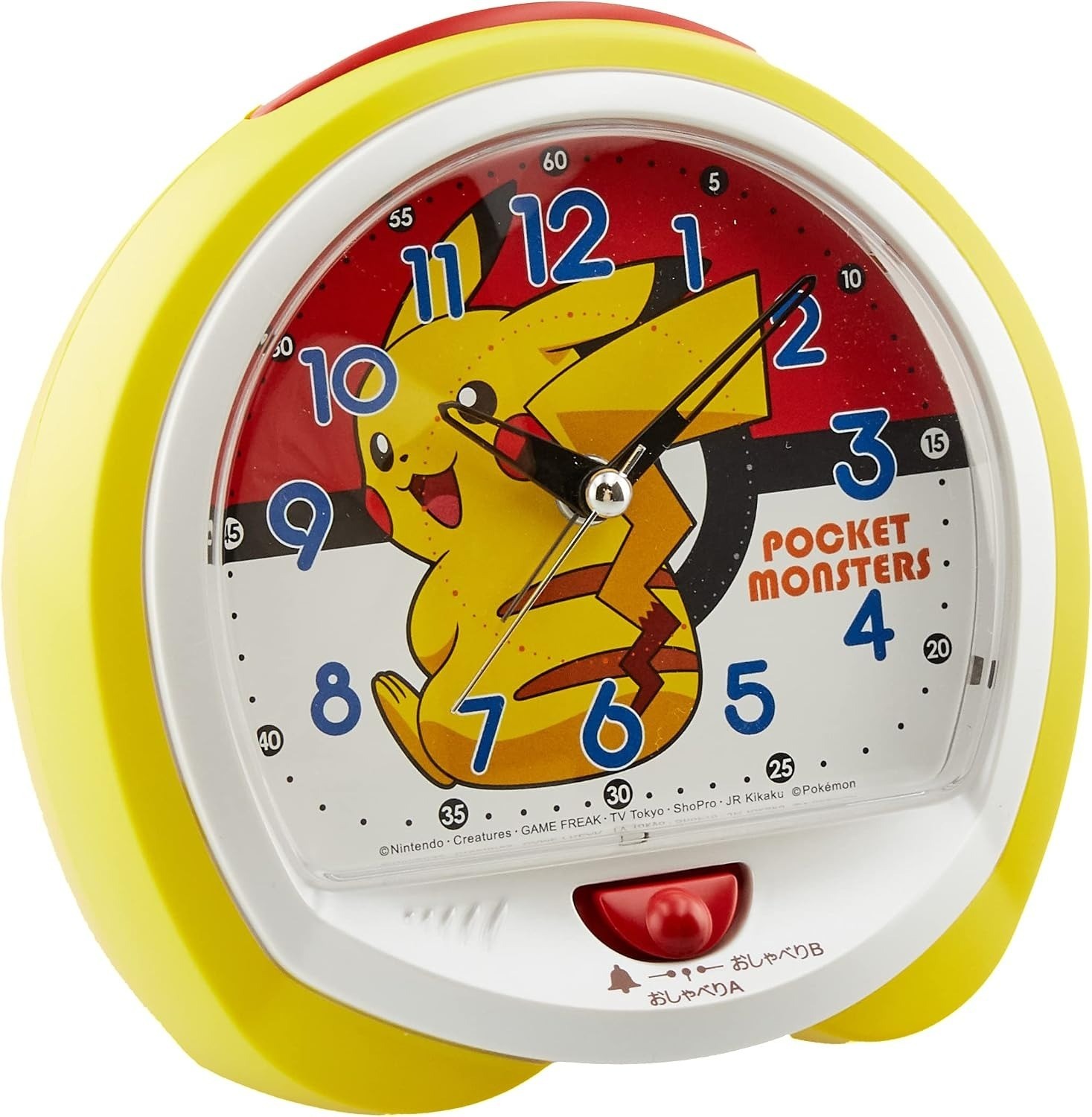 Pokemon Pikachu Talking Alarm Clock Yellow Pocket Monsters Seiko Japan