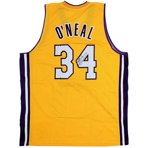 Shaquille O'Neal Autographed Los Angeles (Yellow #34) Custom Jersey - Beckett Shaquille O'Neal Autographed Los Angeles (Yellow #34) Custom Jersey - Beckett