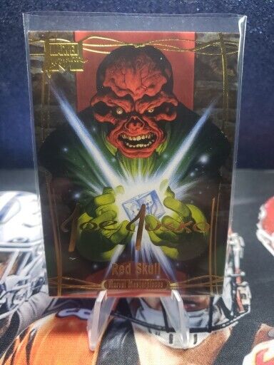 Marvel Masterpieces 2015 2016 Gold Foil Signature Series Red Skull Card 47 Jusko