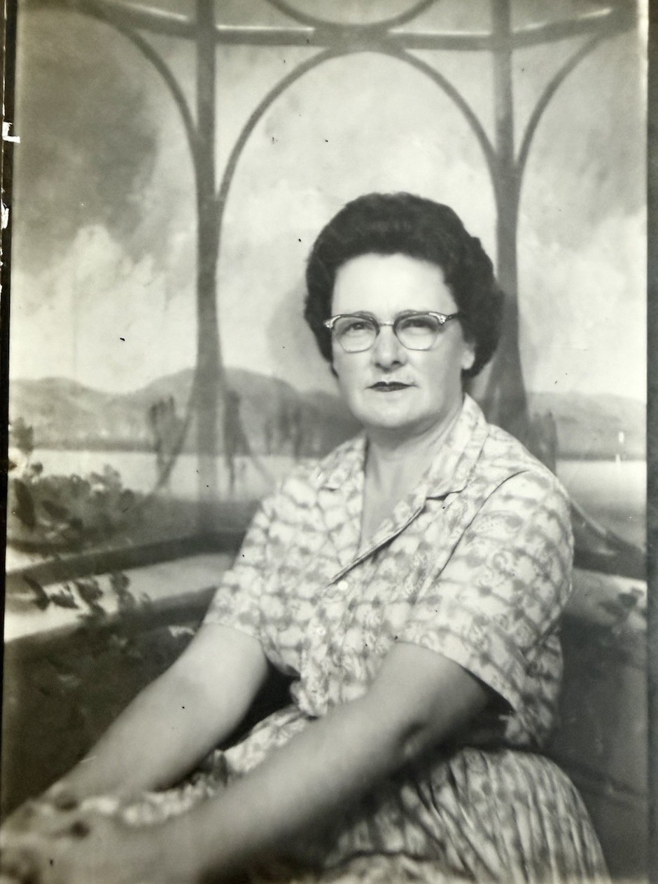 Vintage 1950s Photo Booth School Marm Serious Woman