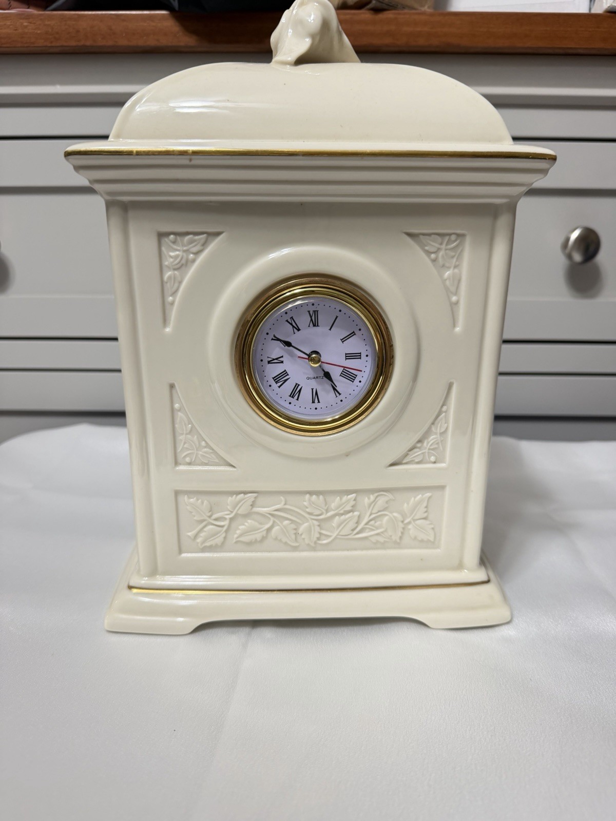 ⭐️ Lenox Four Seasons Porcelain Mantel Clock – Made in USA- Rare Find ⭐️ Lenox Four Seasons Porcelain Mantel Clock – Made in USA- Rare Find