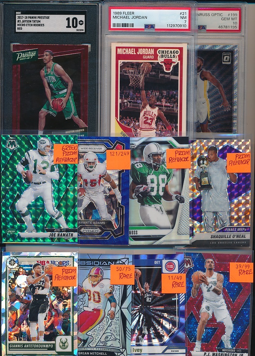 NICE 2000 CARD GRADED PRIZM REFRACTOR INSERT #\'D MIXED SPORT COLLECTION LOT $ NICE 2000 CARD GRADED PRIZM REFRACTOR INSERT #\'D MIXED SPORT COLLECTION LOT $