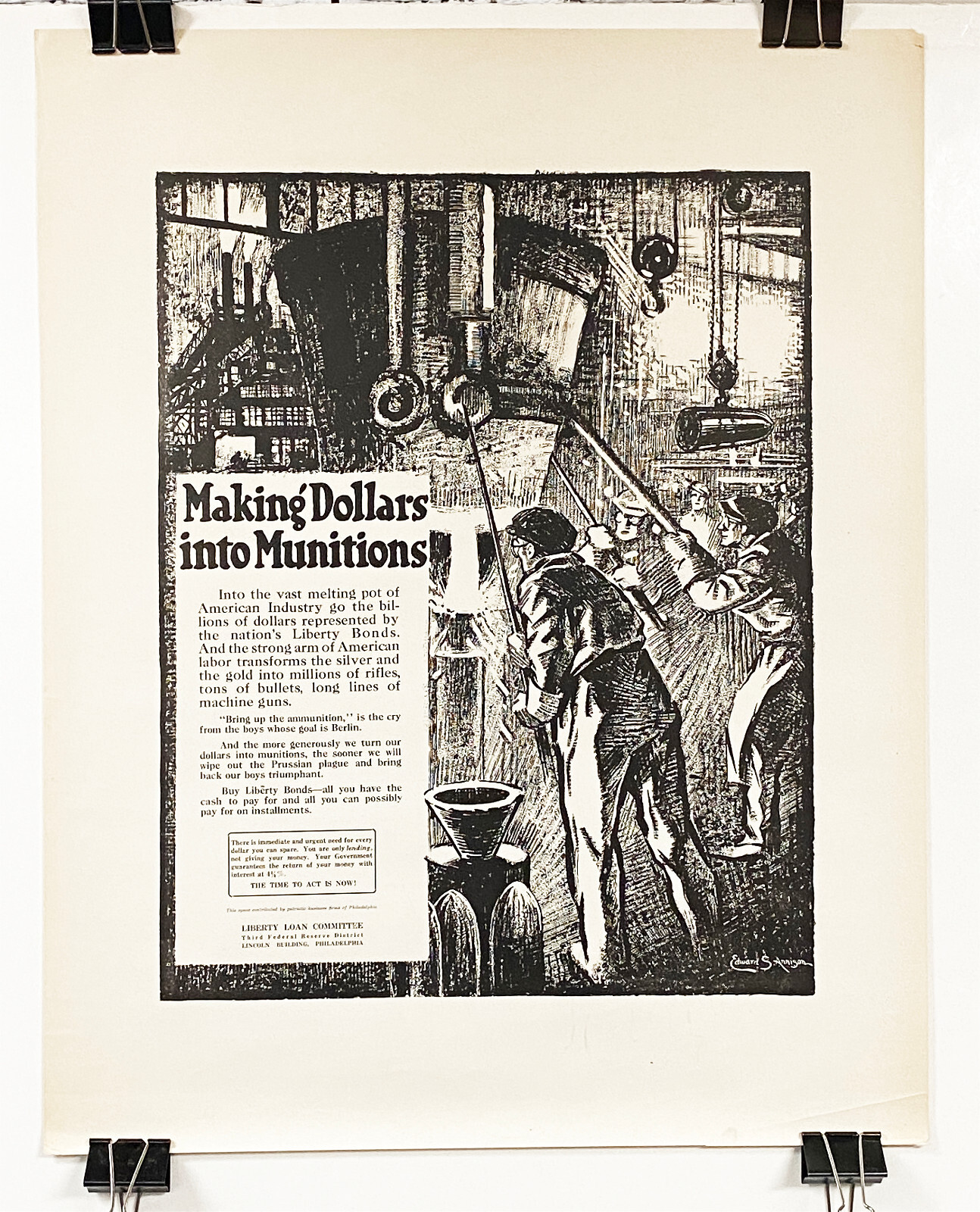 Original 1918 US WWI Poster 