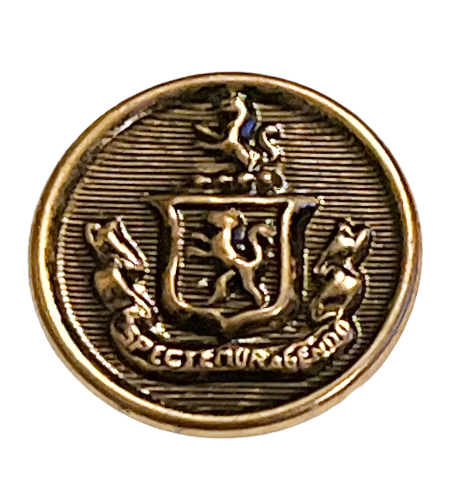 VTG U.S. Military Brass Spectemur Agendo Lion Crest Button VTG U.S. Military Brass Spectemur Agendo Lion Crest Button