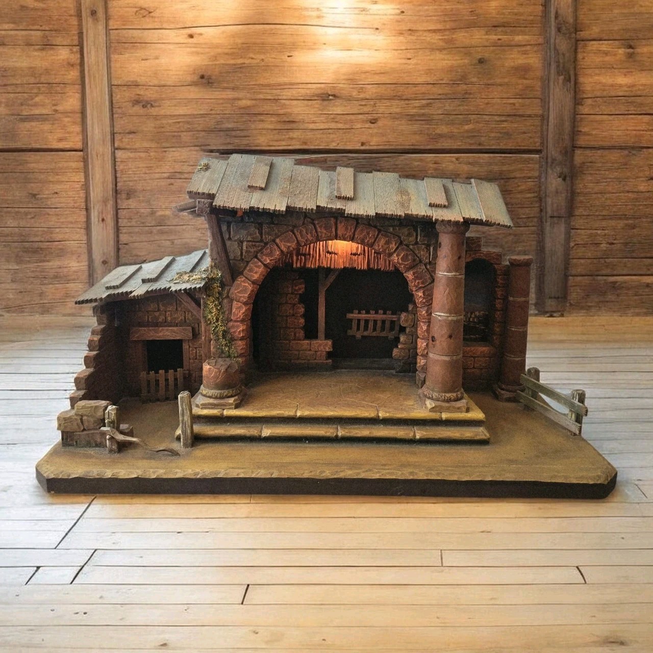 HUGE VINTAGE ANRI ULRICH BERNARDI STABLE~CRECHE~MANGER NATIVITY WALTER BACHER HUGE VINTAGE ANRI ULRICH BERNARDI STABLE~CRECHE~MANGER NATIVITY WALTER BACHER