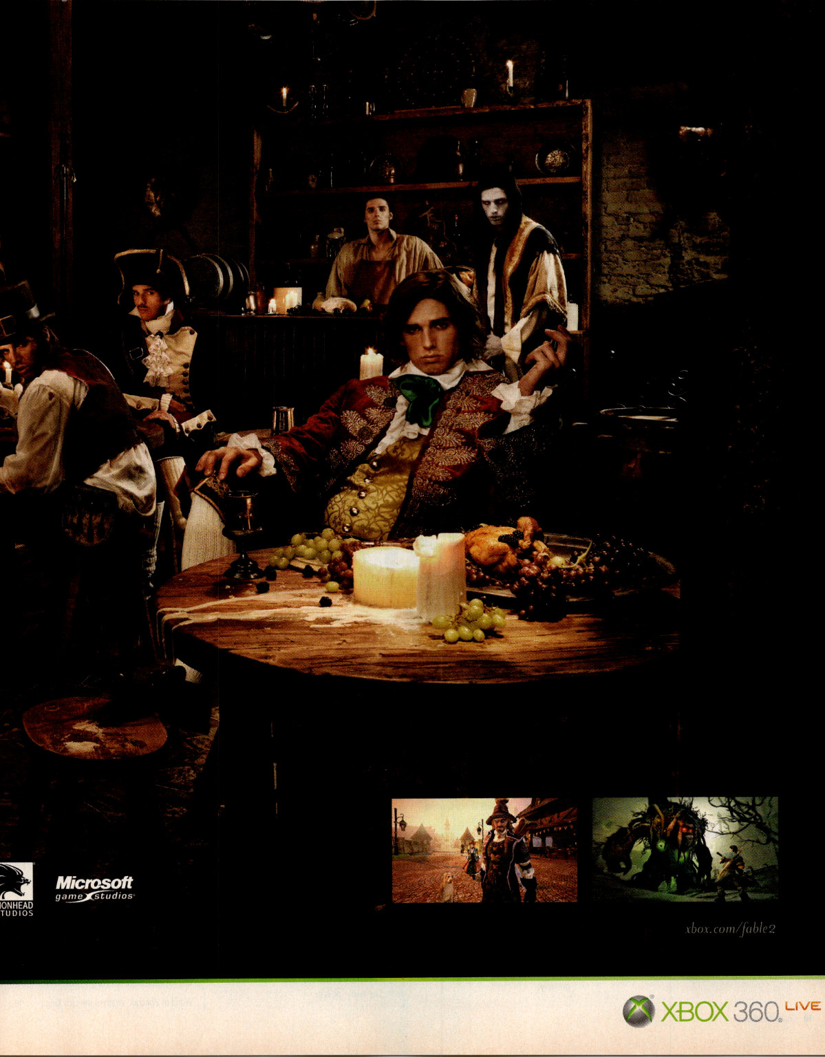 Fable 2 Xbox 360 Live Microsoft Game Studios Ad Poster 2008 Fantasy Game Fable 2 Xbox 360 Live Microsoft Game Studios Ad Poster 2008 Fantasy Game