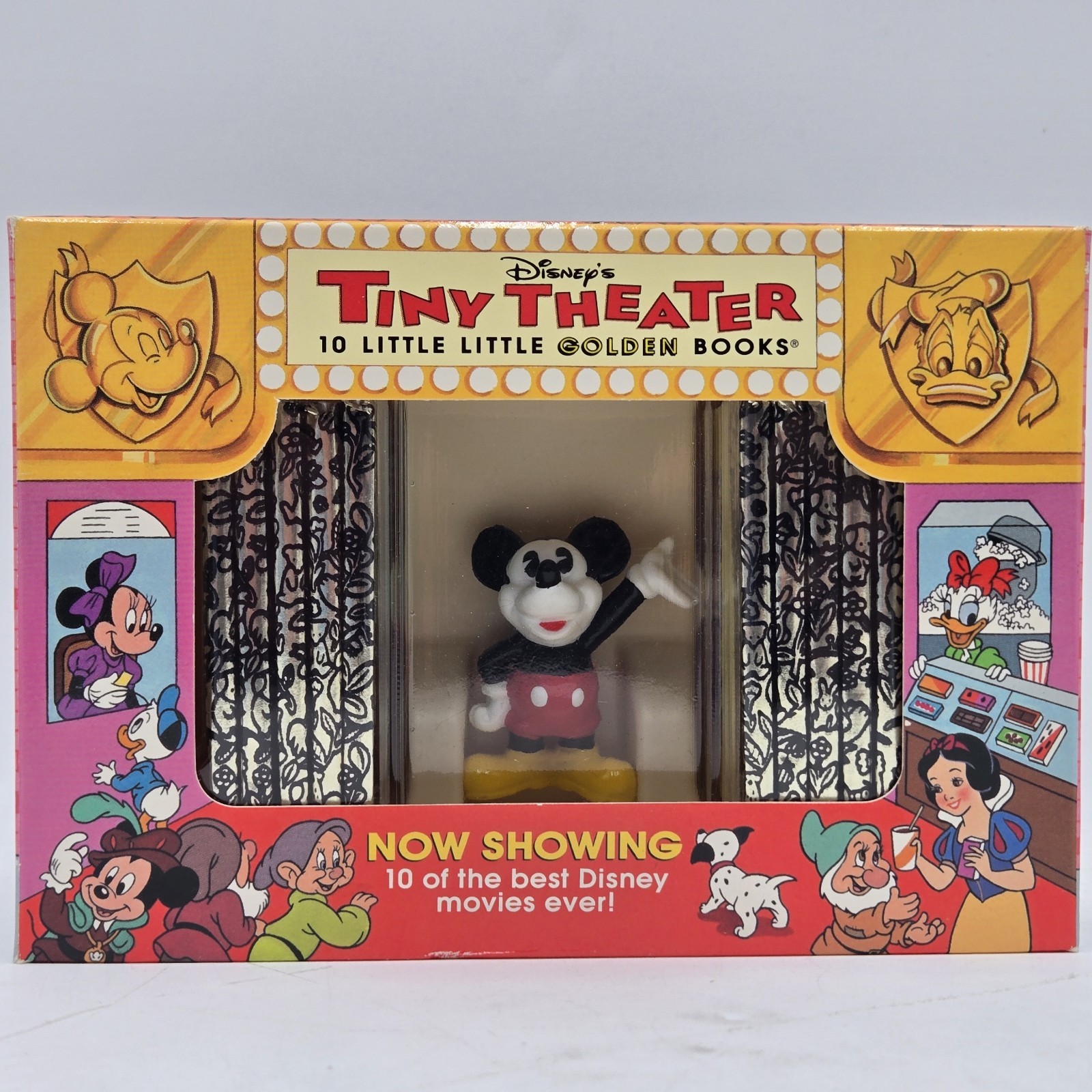 Vintage 1993 Disney Tiny Theater 10 Little Golden Books w/Mickey Figurine - NEW Vintage 1993 Disney Tiny Theater 10 Little Golden Books w/Mickey Figurine - NEW