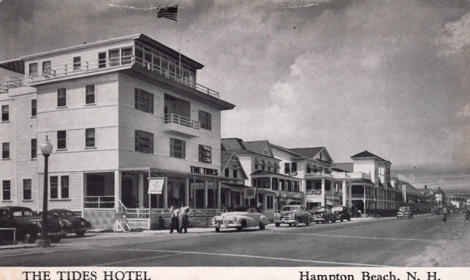 RPPC Postcard The Tides Hotel Hampton Beach, NH Unposted Circa Late 1940s RPPC Postcard The Tides Hotel Hampton Beach, NH Unposted Circa Late 1940s