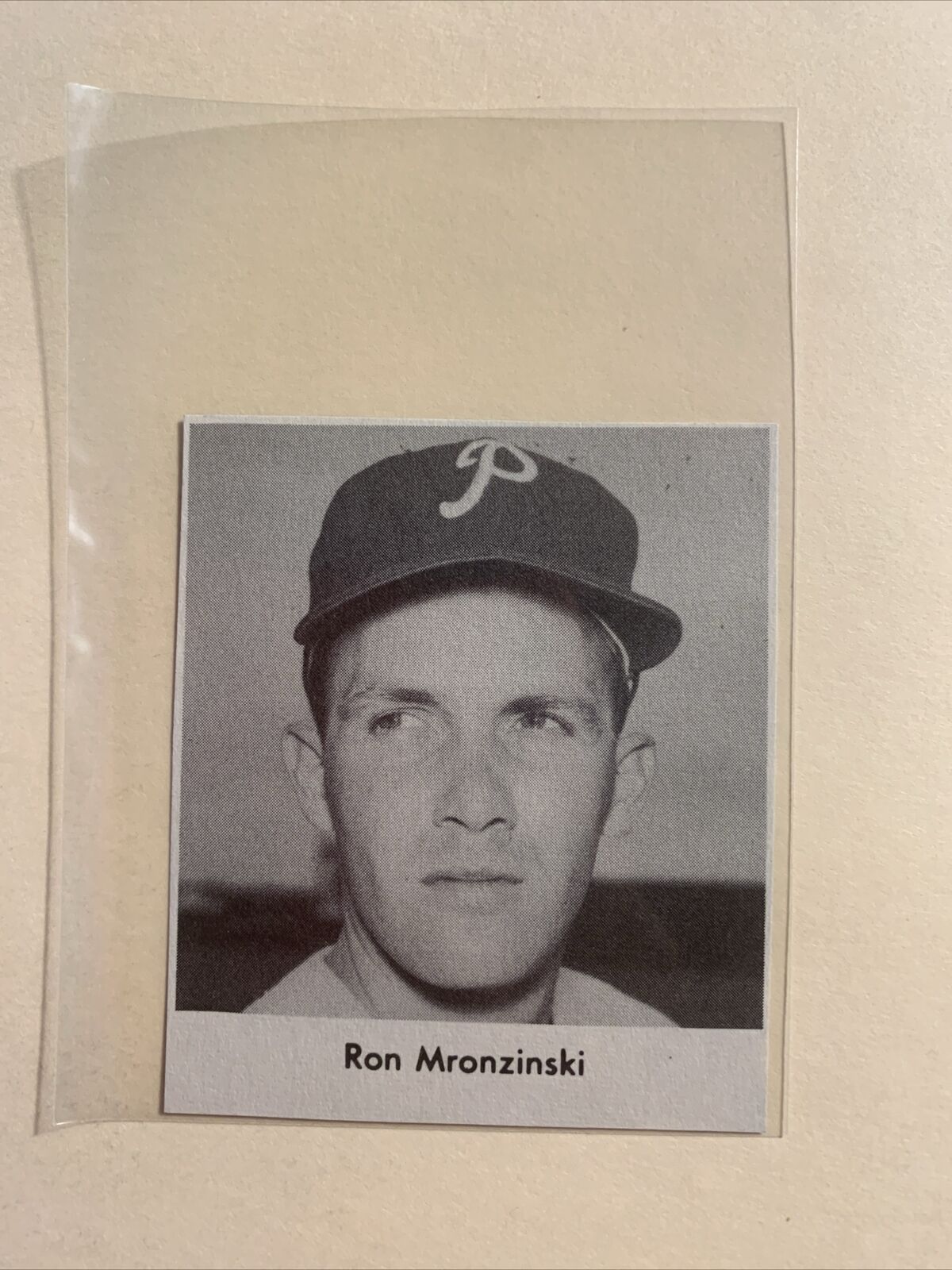 Ron Mrozinski Philadelphia Phillies 1954 Baseball Vintage Pictorial Panel
