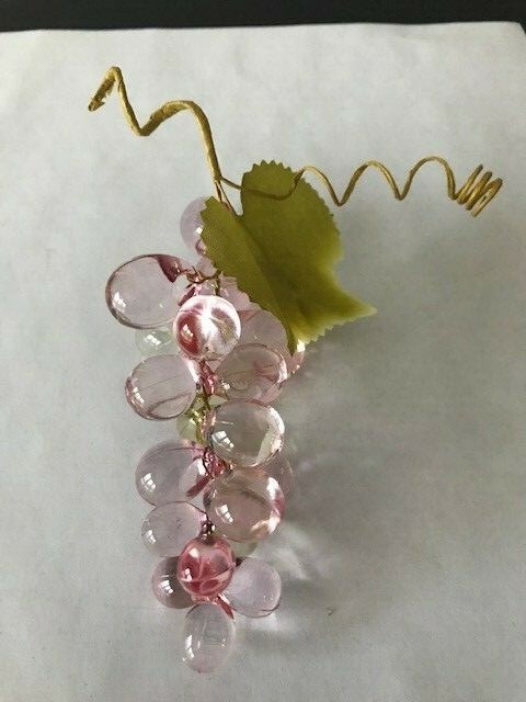 Set Of 3 Vintage Retro Acrylic Grape Cluster, Set Of 3 Vintage Retro Acrylic Grape Cluster,