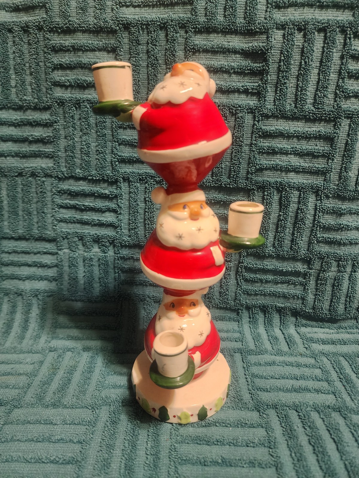 VTG Holt Howard Triple Santa Christmas Totem Candle Holder Japan MCM VTG Holt Howard Triple Santa Christmas Totem Candle Holder Japan MCM
