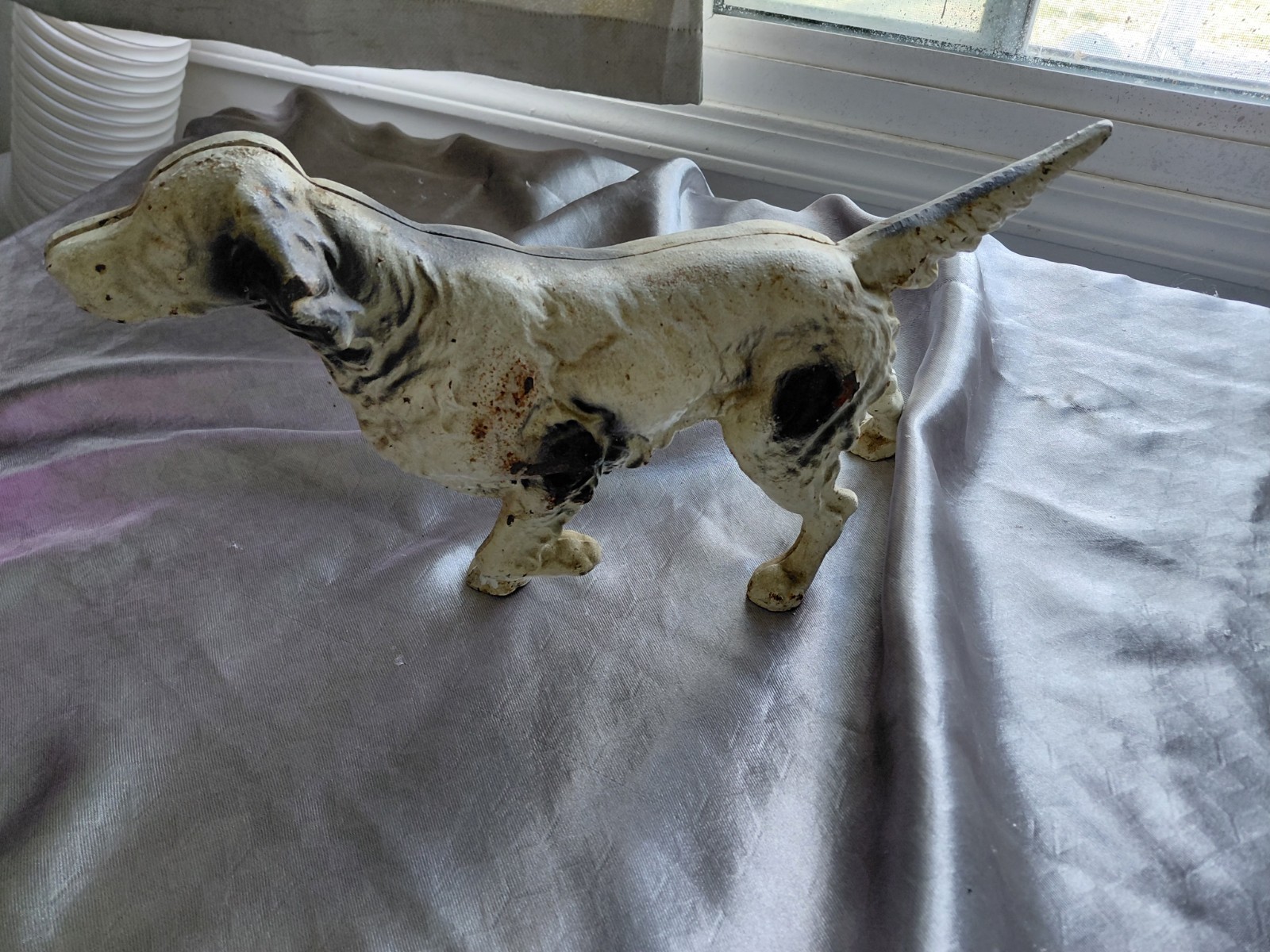 antique hubley cast iron doorstop pointer dog original condition antique hubley cast iron doorstop pointer dog original condition