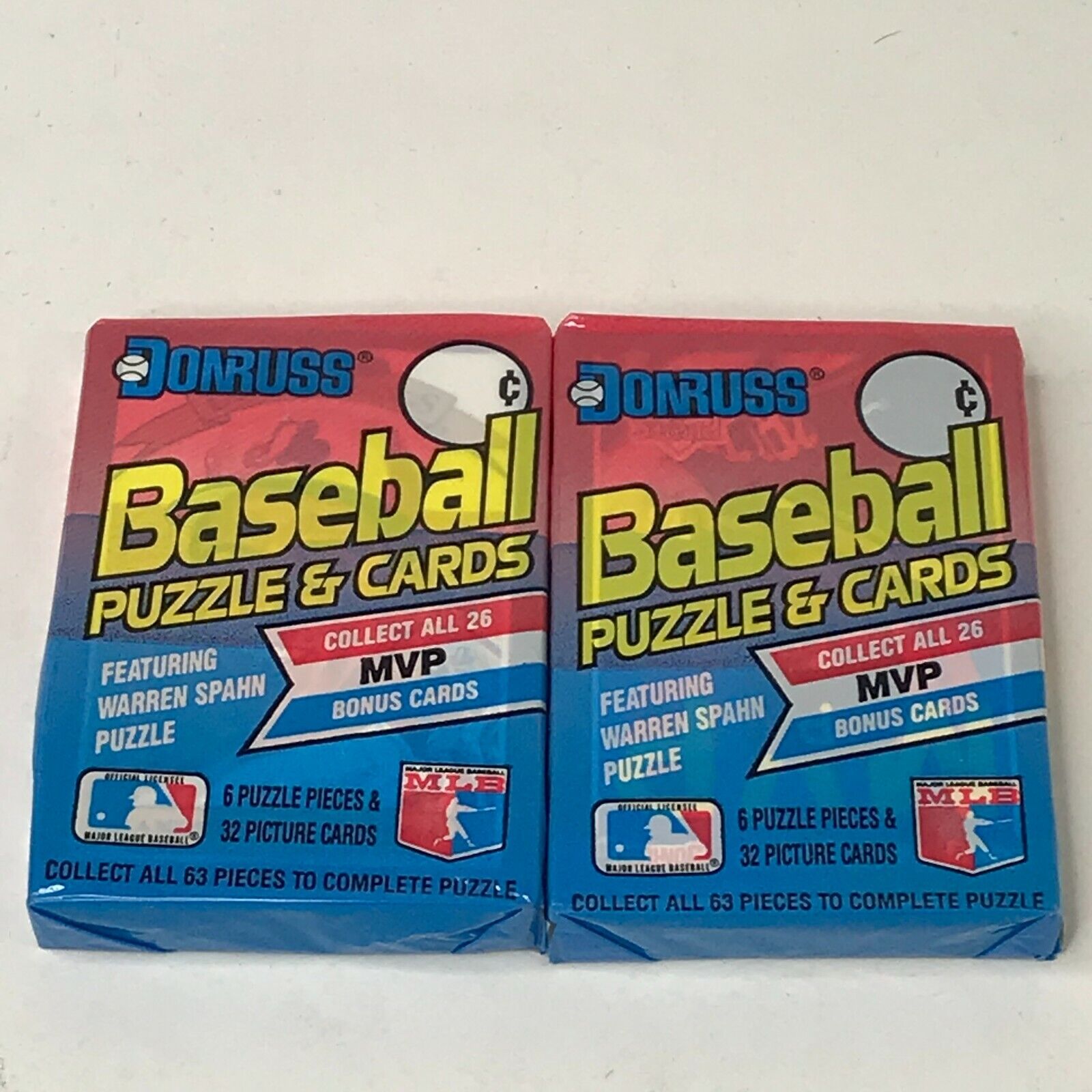 1989 Donruss CELLO Pack with Warren Spahn + Dumond Kings Cory Snyder On back