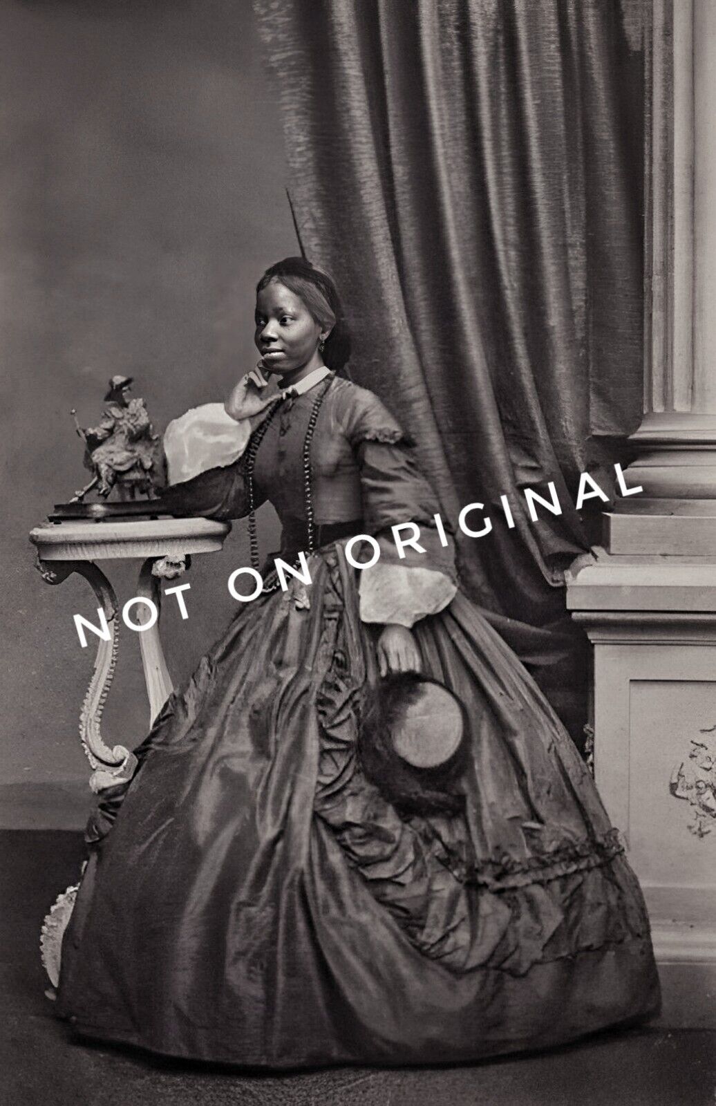 Vintage Old 1860\'s Photo reprint of Victorian era African American Black Woman