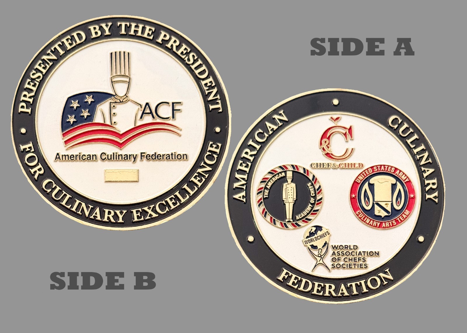 American Culinary Federation Chef Excellence Challenge Coin 1#27 American Culinary Federation Chef Excellence Challenge Coin 1#27