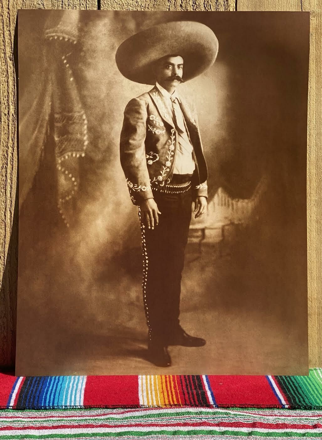 Mexican Revolution General Emiliano Zapata Vintage Studio Photo 16x20