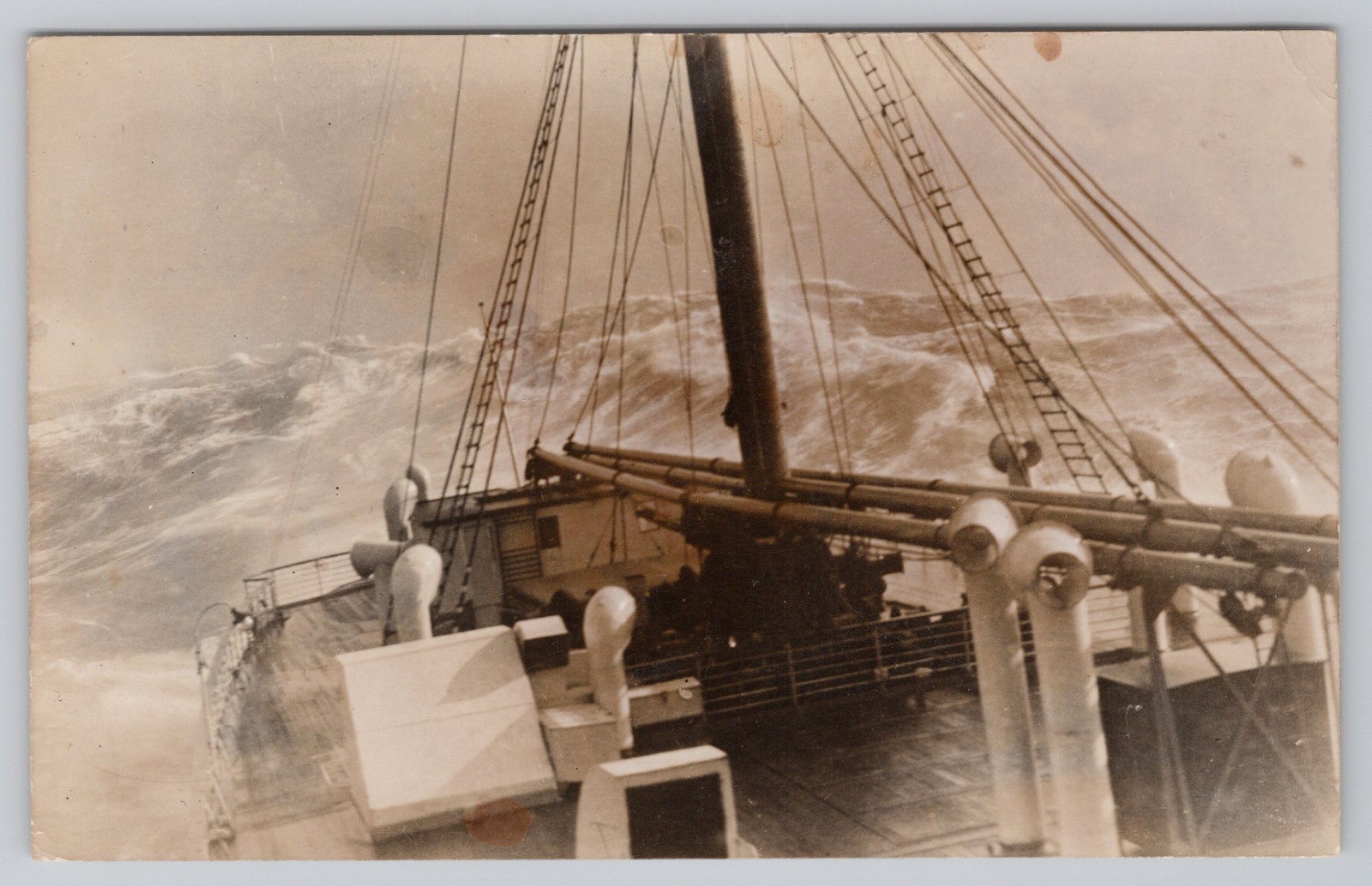 Hamberg-America Line Steamer Ship Navigating Rough Seas RealPhoto Postcard 2498 Hamberg-America Line Steamer Ship Navigating Rough Seas RealPhoto Postcard 2498