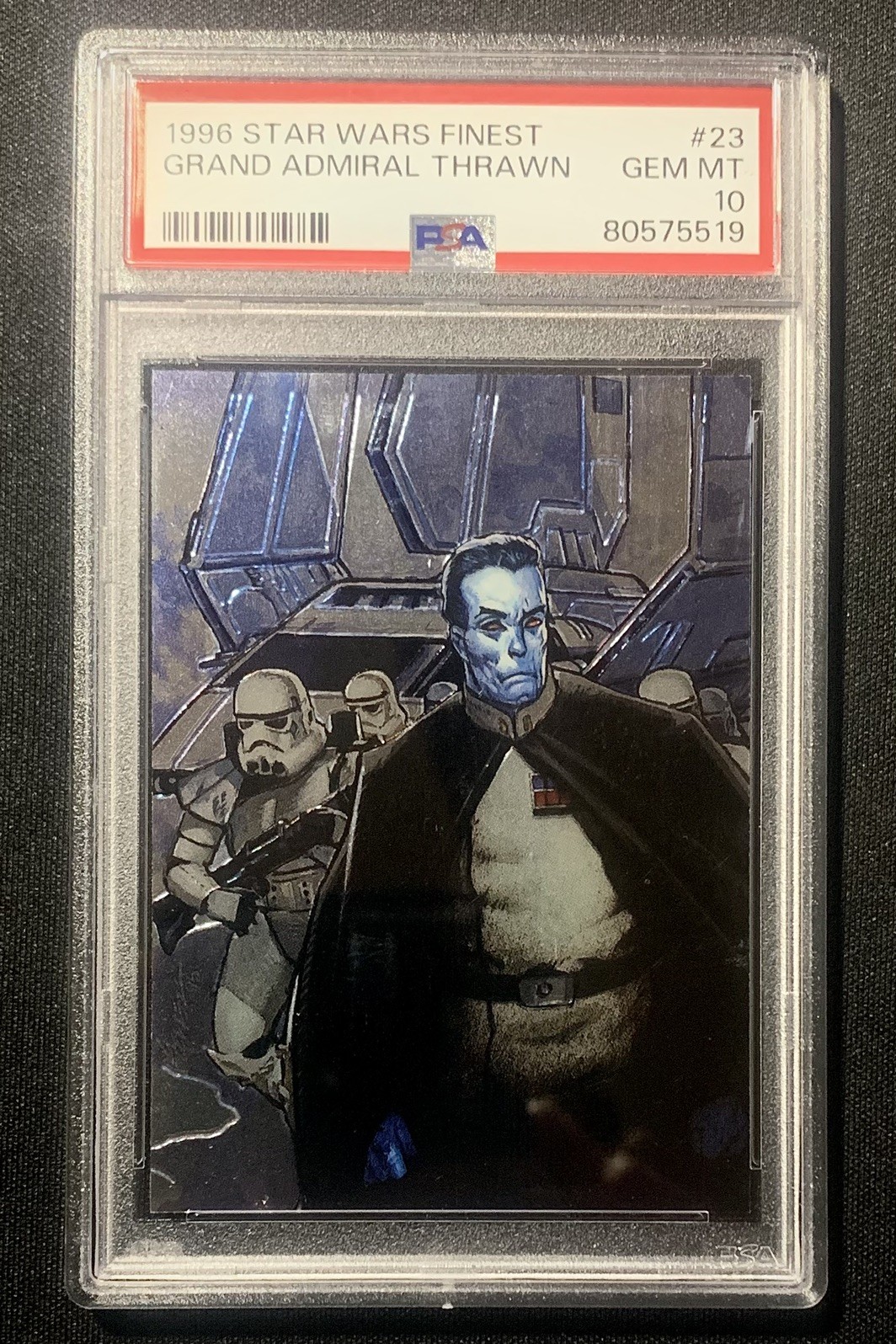 1996 Topps Star Wars Finest Grand Admiral Thrawn PSA 10 Gem Mint Rookie Flawless 1996 Topps Star Wars Finest Grand Admiral Thrawn PSA 10 Gem Mint Rookie Flawless