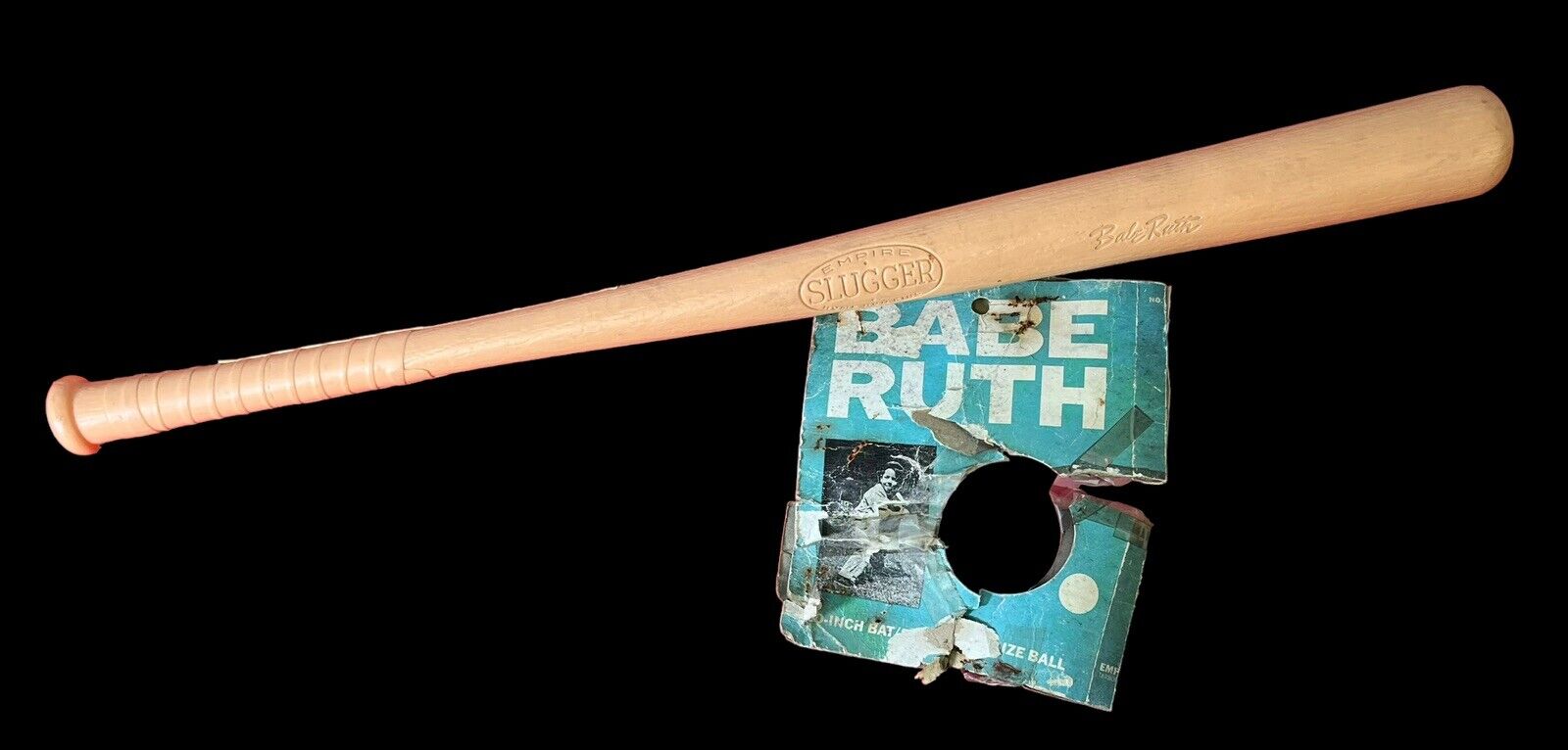 Vintage Babe Ruth Empire Brand Wiffle Ball Baseball Bat with Partial Packaging