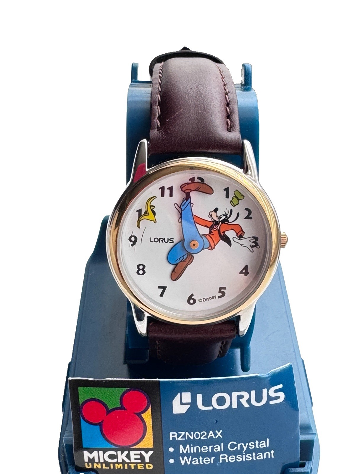 Vintage Lorus Disney Goofy Quartz Analog Watch Gold Tone Brown Leather RZN02AX Vintage Lorus Disney Goofy Quartz Analog Watch Gold Tone Brown Leather RZN02AX